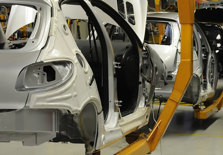 image of cars on a production line