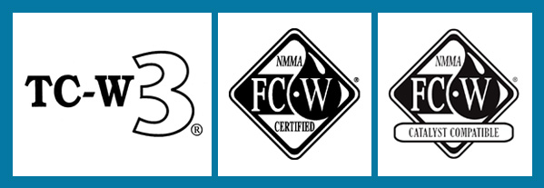 NMMA certified oil logos