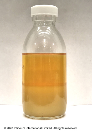 Biphasic oil sample